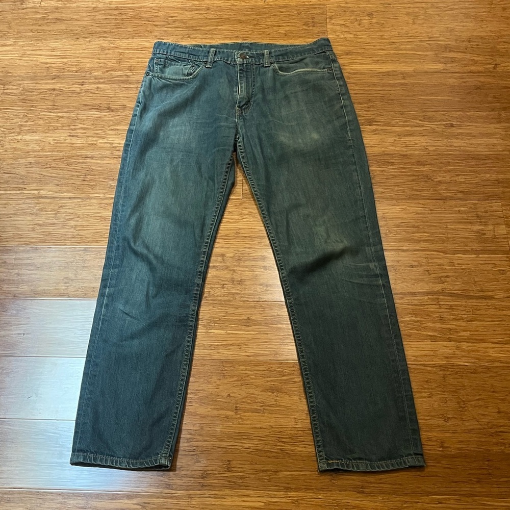 Levi's 511 Medium Dark Blue Straight Leg Denim Jeans. 34" X 32"
